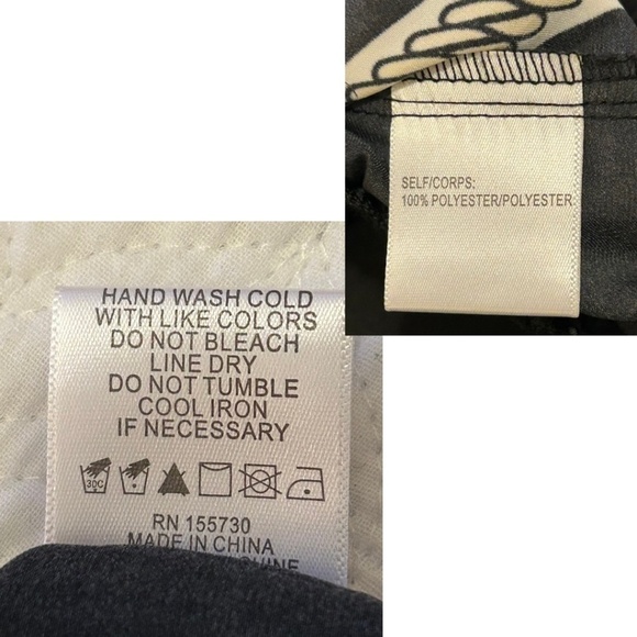 NWT Modern Works Wide Leg Pants with Chain Print Detail Size Medium - Picture 9 of 15